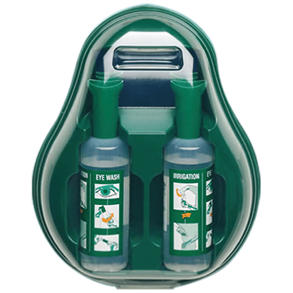 Drop Eyewash Station WIth Mirror (2 x 500ml Bottles) - EACH - Dynamic First Aid