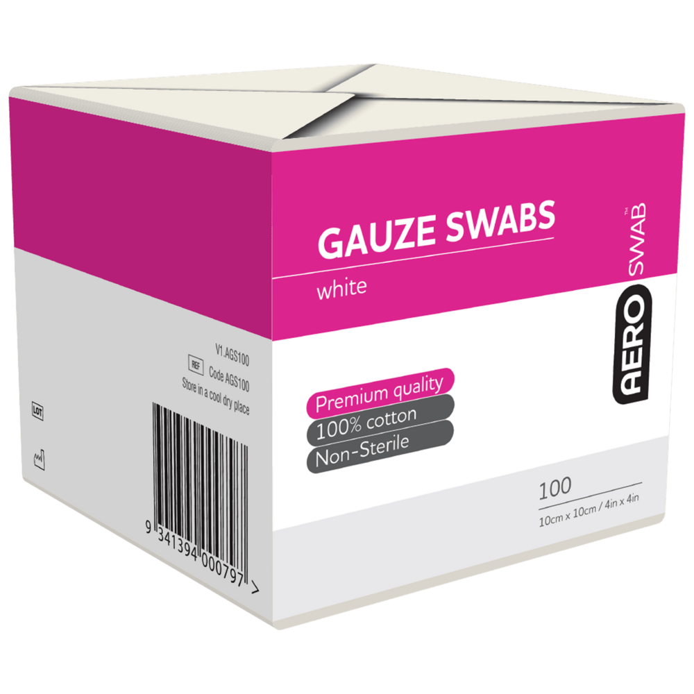 8 ply Gauze Swab 10cm x 10cm - PACK - 100 - Dynamic First Aid