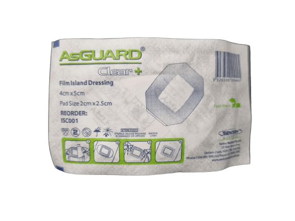 Film Island Dressing + Pad Sterile 4cm x 5cm - PACK - 5 - Dynamic First Aid