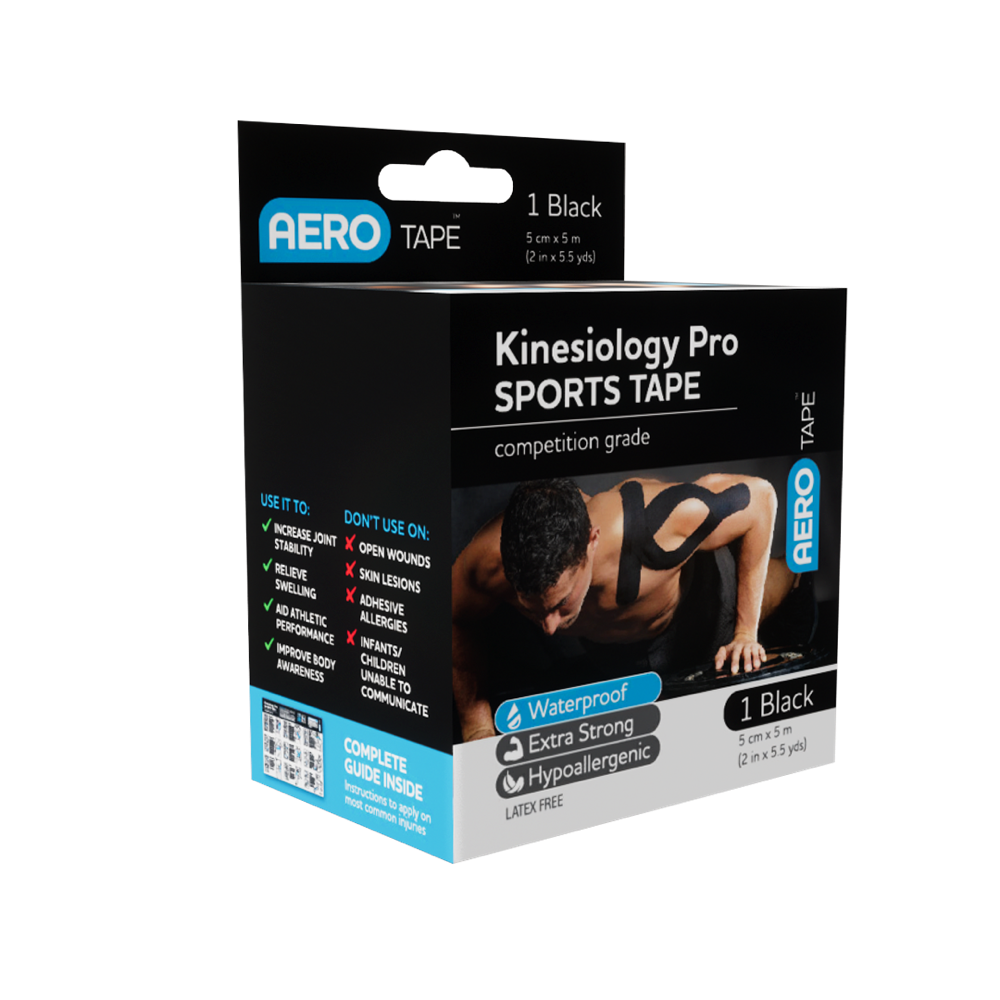 Kinesiology Pro Sports Tape Black  5cm x 5m ROLL