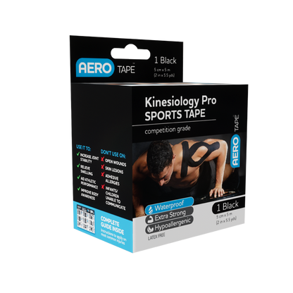 Kinesiology Pro Sports Tape Black  5cm x 5m ROLL