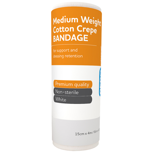 Cotton Crepe Bandage Medium Weight 15cm x 4m - EACH