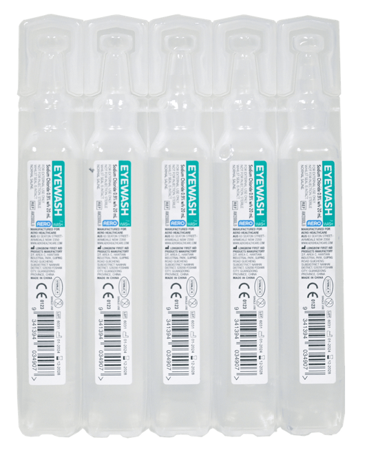 AEROWASH Sodium Chloride Eyewash Ampoule 20ml - PACK OF 5 - Dynamic First Aid
