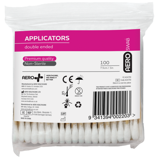 Double End Cotton Tip Applicator 7.5cm - PACK-100