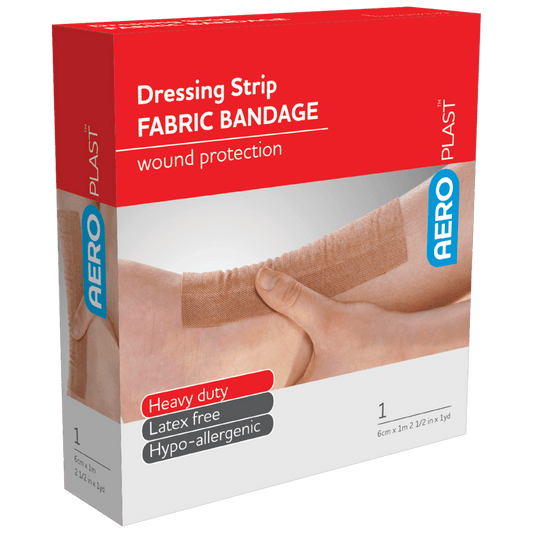 Dressing Strip Adhesive Fabric 6cm x 1m Roll - EACH - Dynamic First Aid