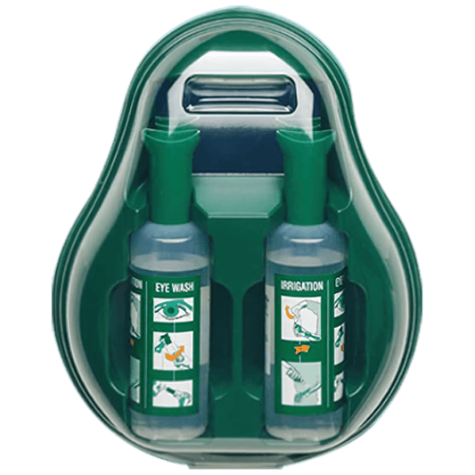 Drop Eyewash Station WIth Mirror (2 x 500ml Bottles) - EACH - Dynamic First Aid