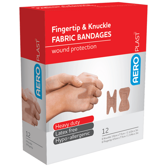 Fabric Fingertip & Knuckle Dressings - PACK - 12 - Dynamic First Aid