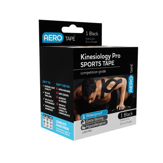 Kinesiology Pro Sports Tape Black 5cm x 5m ROLL - Dynamic First Aid