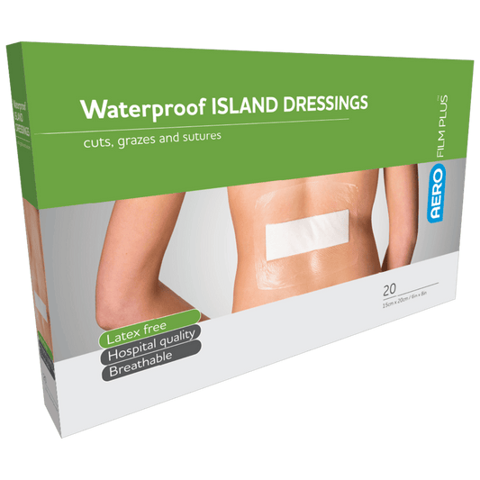 Waterproof Island Dressing 15 x 20cm Box/20 - Dynamic First Aid