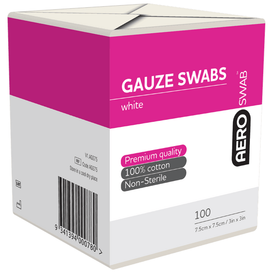 8 ply Gauze Swab 7.5cm x 7.5cm - PACK - 100 - Dynamic First Aid