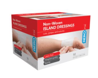 Island Dressing Non Woven 6cm x 8cm - PACK-50  Cuts Grazes First Aid Dynamic First Aid 