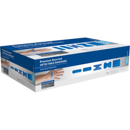 Assorted Dressings Metal Dectable Blue - 12 x PACK - 100 - Dynamic First Aid