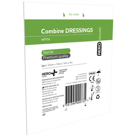 Combine Dressing 10cm x 10cm - PACK - 10 - Dynamic First Aid