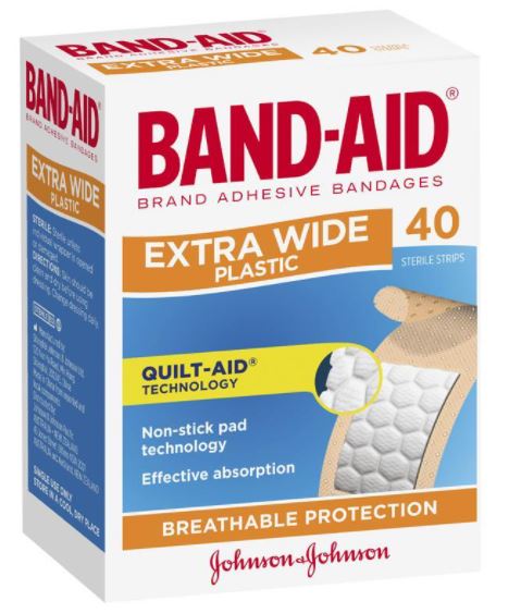 Extra Wide Band - AId Strip 7.8cm x 2.8cm - PACK - 40 - Dynamic First Aid