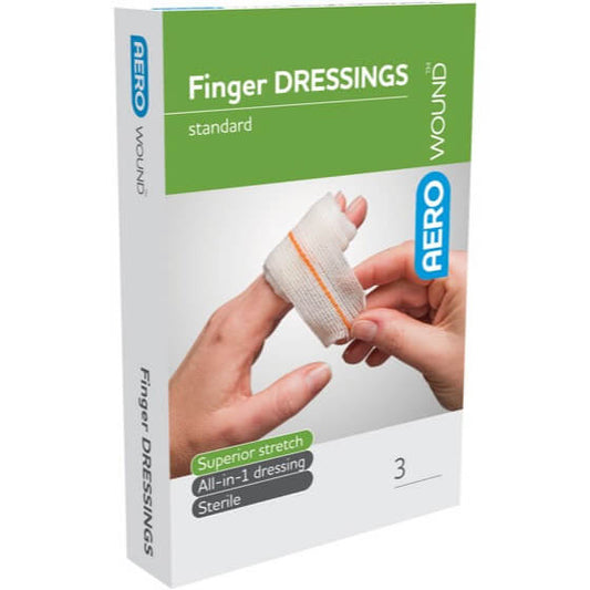 Finger Dressing 4.5cm x 4.5cm - PACK - 3 - Dynamic First Aid