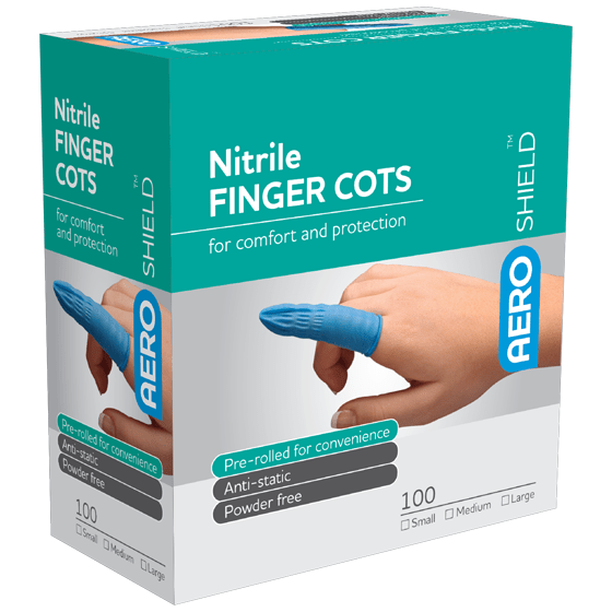 Nitrile Finger Cots - Medium - PACK - 100 - Dynamic First Aid
